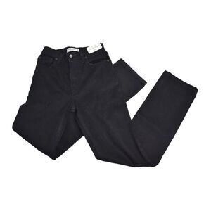 Abercrombie & Fitch Ultra High Rise The 90s Straight Jeans Black New With Tag 24